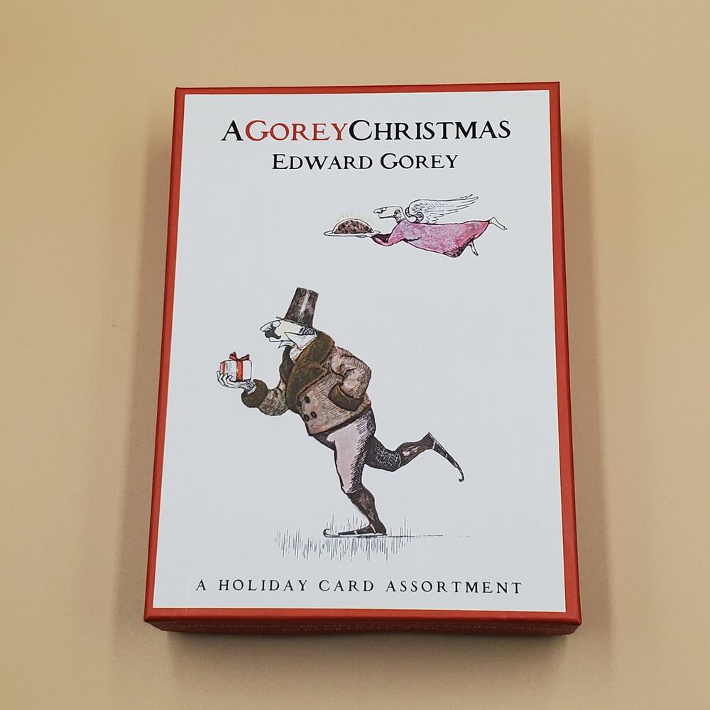 Edward Gorey Holiday Card Box of 16 Cards AgoreyChristmas Quirky Funny Xmas
